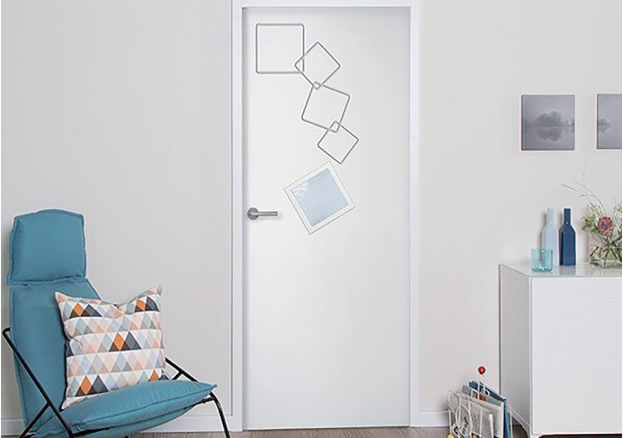 Porte intérieure en bois Newton vitrée