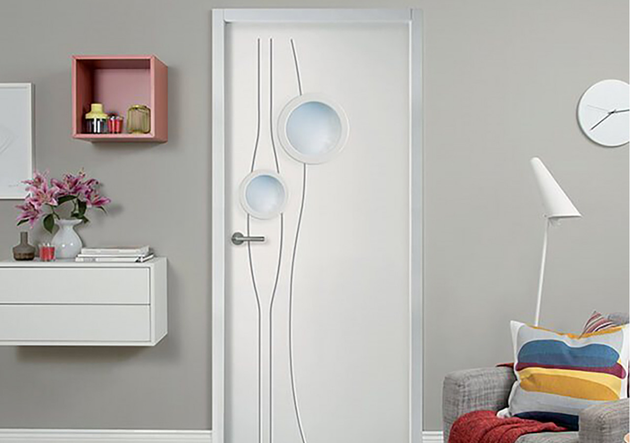 Porte intérieure en bois Boréal vitrée