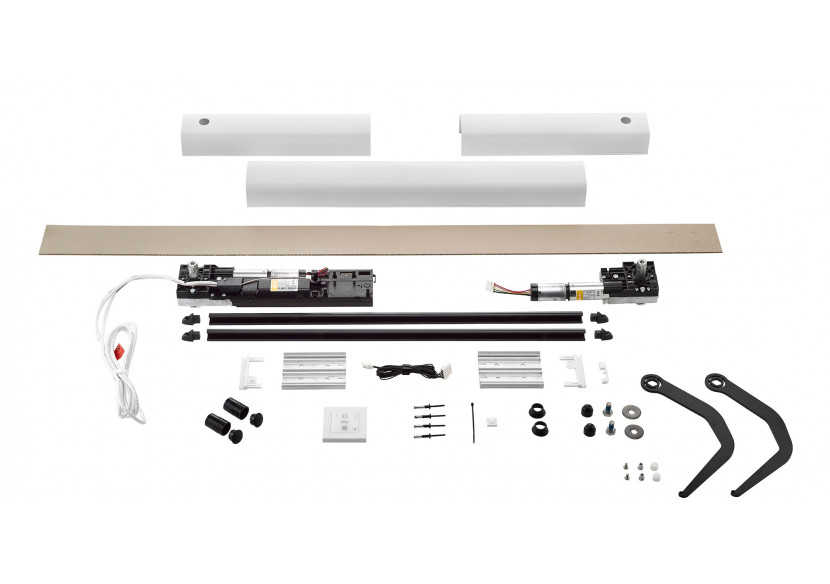 Moteur de volets battants Yslo io flex 2 carter blanc bras noir
